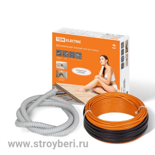 SQ2501-0021 Двухжильный теплый пол в стяжку 'ПРОФИ', 105 м, 2100 Вт, S укладки 14-20 м², TDM