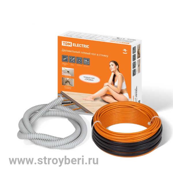 SQ2501-0020 Двухжильный теплый пол в стяжку 'ПРОФИ', 79 м, 1600 Вт, S укладки 9,4-13,3 м², TDM