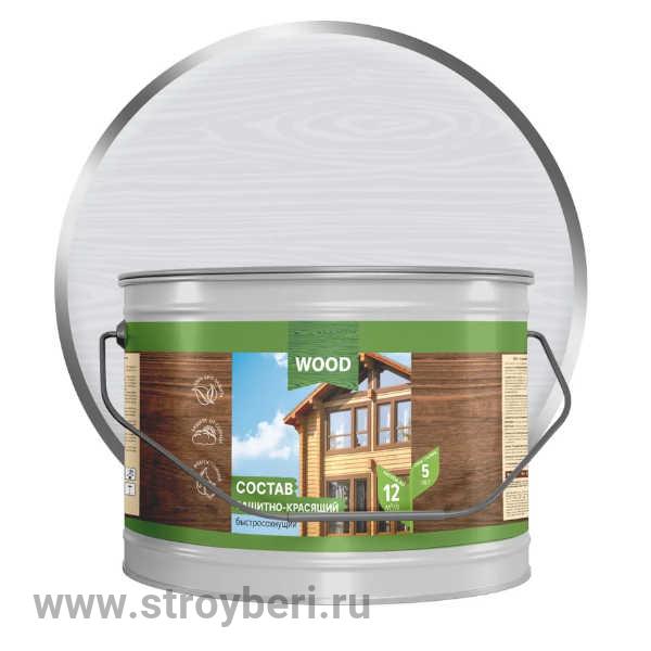 Состав защитно-красящий для древесины быстросохнущий Белый (2.7 л) FARBITEX ПРОФИ WOOD