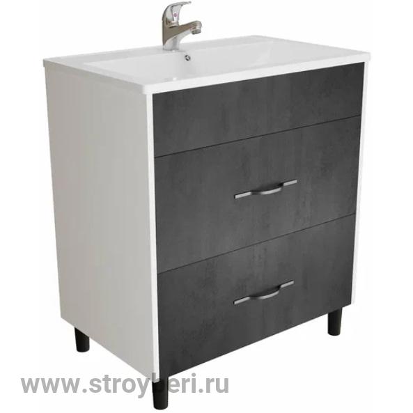 Тумба д/ванной 'Сура-70' под раковину МАРГО-70 (MIXLINE) (ПВХ)