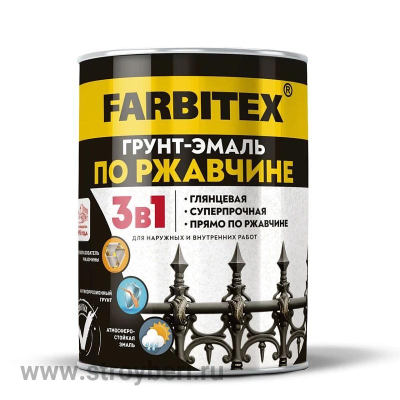 Грунт-эмаль по ржавчине 3в1 красный (2.7 кг) FARBITEX