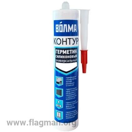 Герметик силиконовый Волма - Контур черный, 290мл
