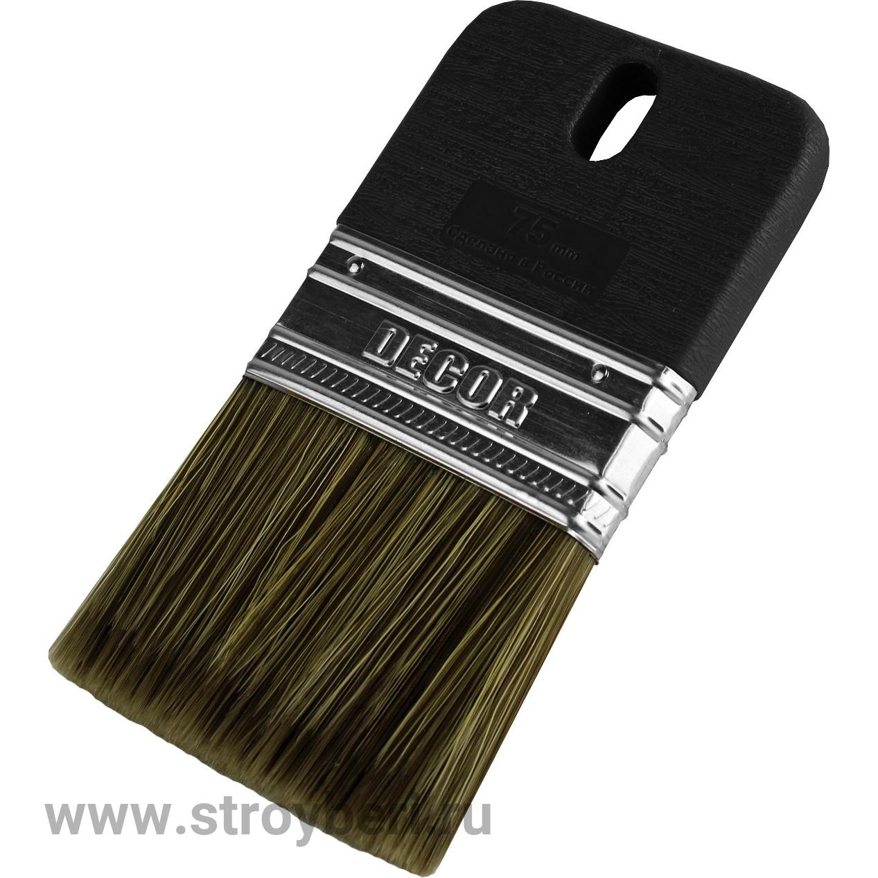 990-075 Кисть декоративная DЕCOR 75 мм, темн. ворс (6шт/60шт/300уп)