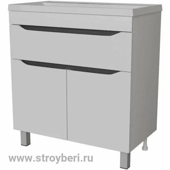 Тумба д/ванной 'Лайн-70' 2 ящика под раковину Марго-70 (MIXLINE) (ПВХ)