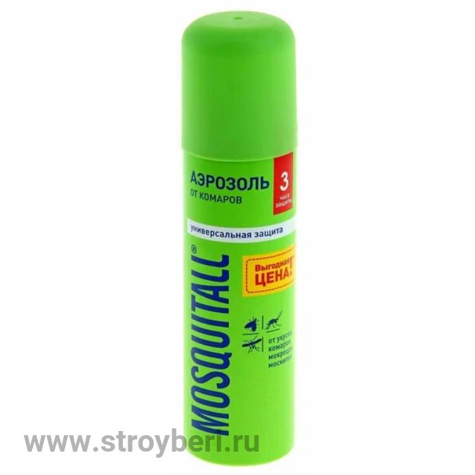 MOSQUITALL Аэрозоль 150мл (109гр) от комаров Универсальная защита (12) 5830 / 490612