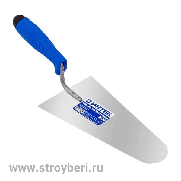 10775-220 Кельма 'Интек' полукруглая 220 из нержавеющей стали с пластиковой ручкой