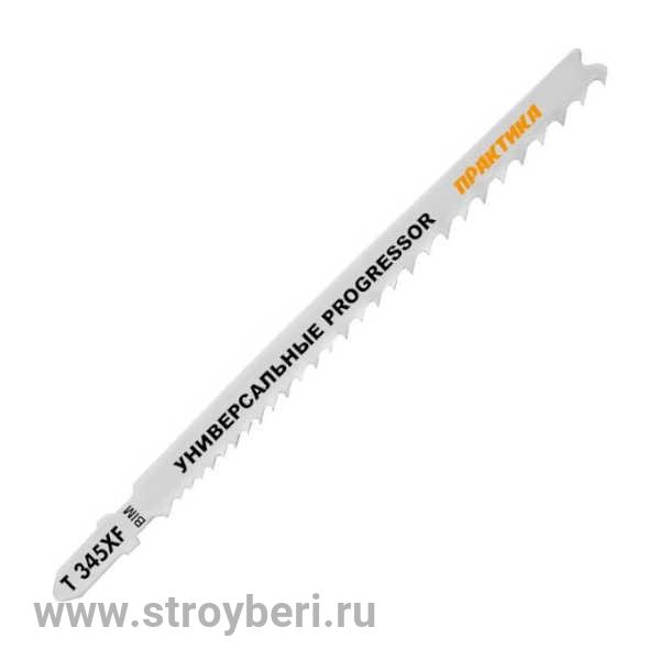038-739 Пилки для лобзика универсальные ПРАКТИКА тип T345XF 132 х 110 мм, быстрый рез, Bim (2шт.)