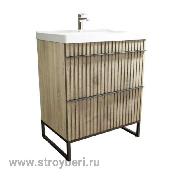 Тумба д/ванной 'Окленд -70' Дуб Мелфорд под раковину Грэйс- 70 (DREJA) ЛОФТ (ПВХ)