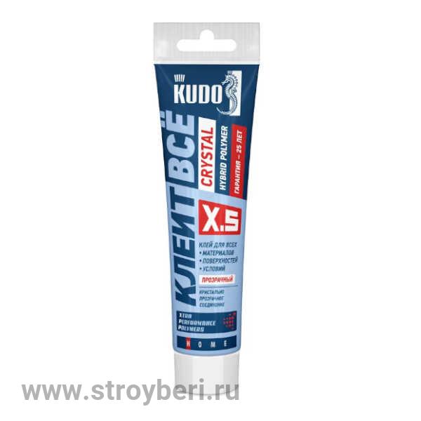 KXT-5T Клей KUDO КЛЕИТ Всё CRYSTAL на основе гибридных полимеров прозрачный, тюбик 110 мл