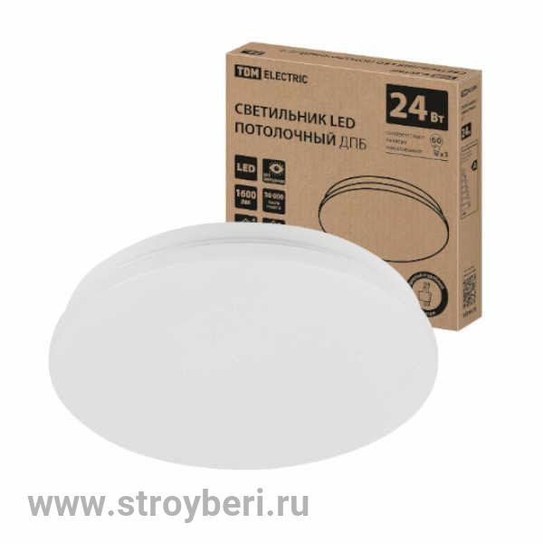 SQ0329-9013 Светильник LED потолочный ДПБ 01, 24 Вт, 4000 К, Классика, TDM