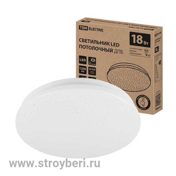 SQ0329-9009 Светильник LED потолочный ДПБ 02, 18 Вт, 4000 К, Звездное небо, TDM