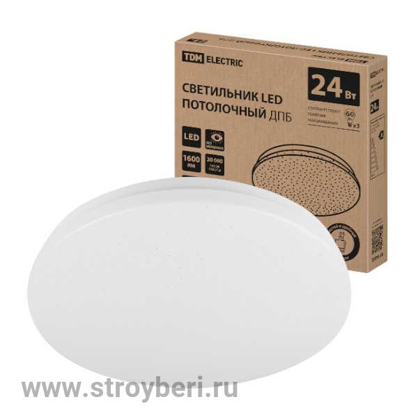 SQ0329-9015 Светильник LED потолочный ДПБ 02, 24 Вт, 4000 К, Звездное небо, TDM