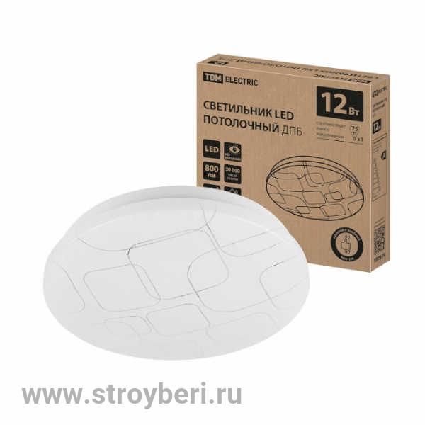 SQ0329-9006 Светильник LED потолочный ДПБ 03, 12 Вт, 6000 К, Геометрия, TDM
