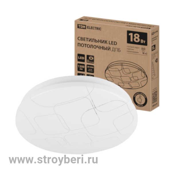 SQ0329-9011 Светильник LED потолочный ДПБ 03, 18 Вт, 4000 К, Геометрия, TDM