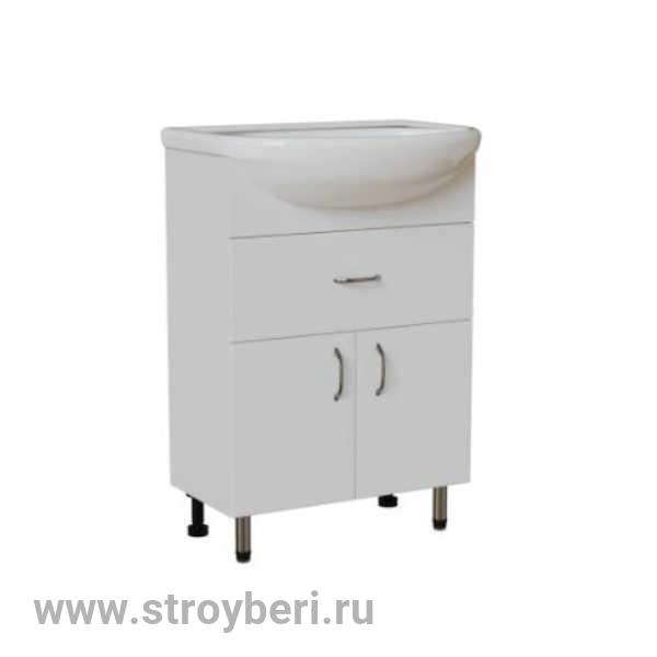 Тумба д/ванной 'МИСТРАЛЬ-60' под раковину Уют-60 (Rosa) (ПВХ)