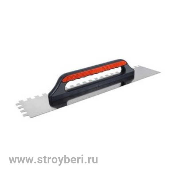 610-014 Гладилка DЕCOR, 3K, 580х130 мм, нерж. зуб 14*14 мм; 0,7мм (5шт/20шт)