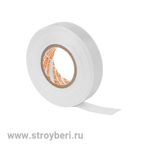SQ0526-0081 Изолента ПВХ 0,15х19 мм Белая 25 м TDM