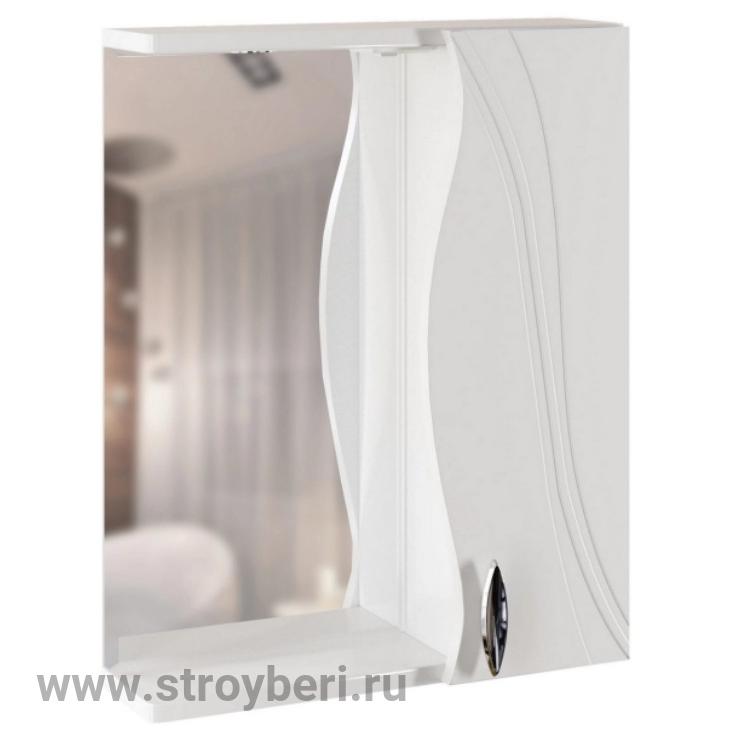 Зеркальный шкаф 'ЛИМА-55' правый с подсветкой (ПВХ)