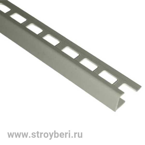 Профиль внутренний для плитки 10мм 2,7м 'Деконика', 002-0 Светло-серый Глянцевый