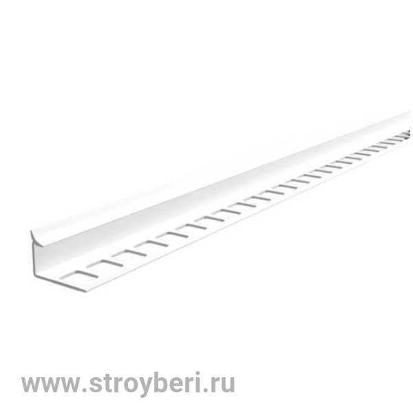 Профиль внутренний для плитки 8мм 2,7м 'Деконика', 001-0 Белый Глянцевый
