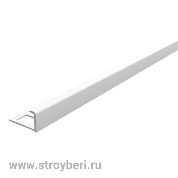 Профиль наружный для плитки 10мм 2,7м 'Деконика', 001-0 Белый Глянцевый