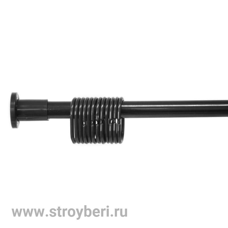 Карниз для ванной чёрный 1,15*2,0 с кольцами Comfort Life