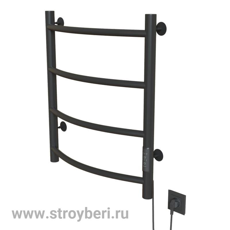 Полотенцесушитель MIXLINE CAPELLA 60х50 (таймер, 201 Вт, 4 перекладины) электрический ГРАФИТ