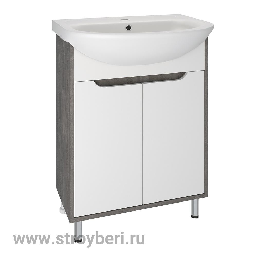 Тумба 'Эко 60' /железный камень/ под умывальник Уют 60