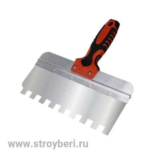320-1425 Шпатель DECOR 250 мм, зуб 14*14 мм, 0.5 мм (12шт/60шт)