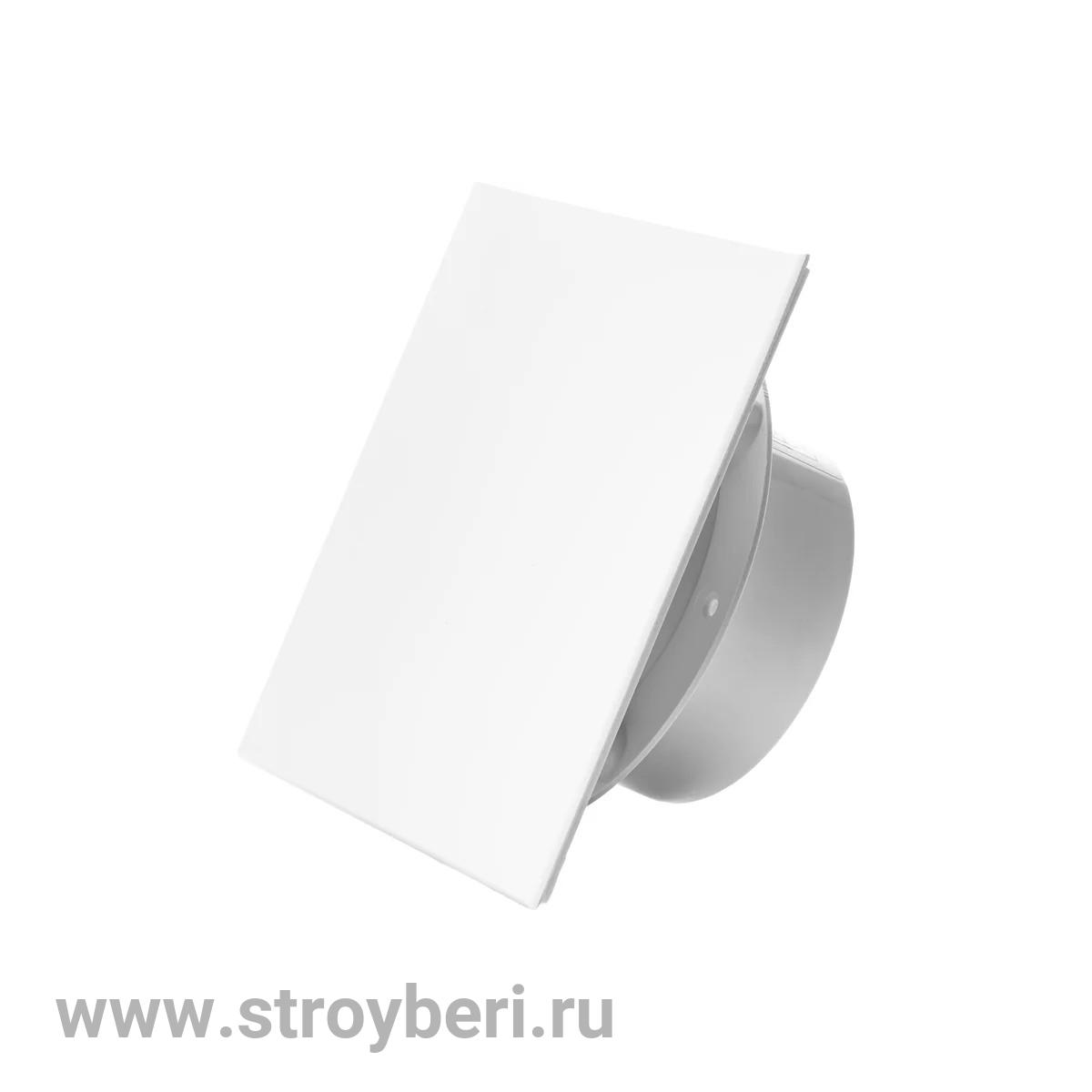 Вытяжной вентилятор тонкий SlimVent MV 100,пластик квадрат белый матовый