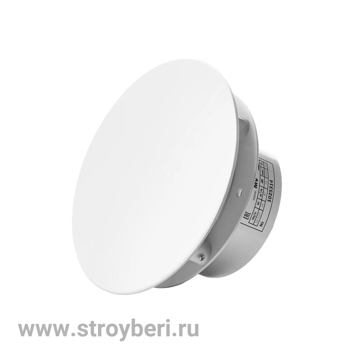 Вытяжной вентилятор тонкий SlimVent MV 100,пластик круг белый матовый