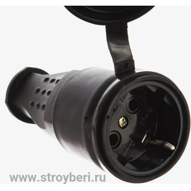 UNIVersal Штепсельный разъем с заглушкой однофазный каучук 1/25/200