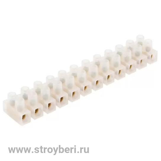 Колодка клеммная 10А 2,5-10мм² ЗВИ-10 белый Omnyx (10/500)