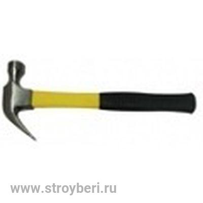 85383 Молоток-гвоздодер с фиберглассовой ручкой ПРОФИ (0,6кг) (6/36)