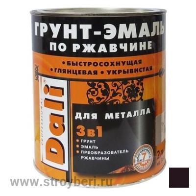 DALI Грунт-эмаль по ржавчине Коричневый RAL8017 2л