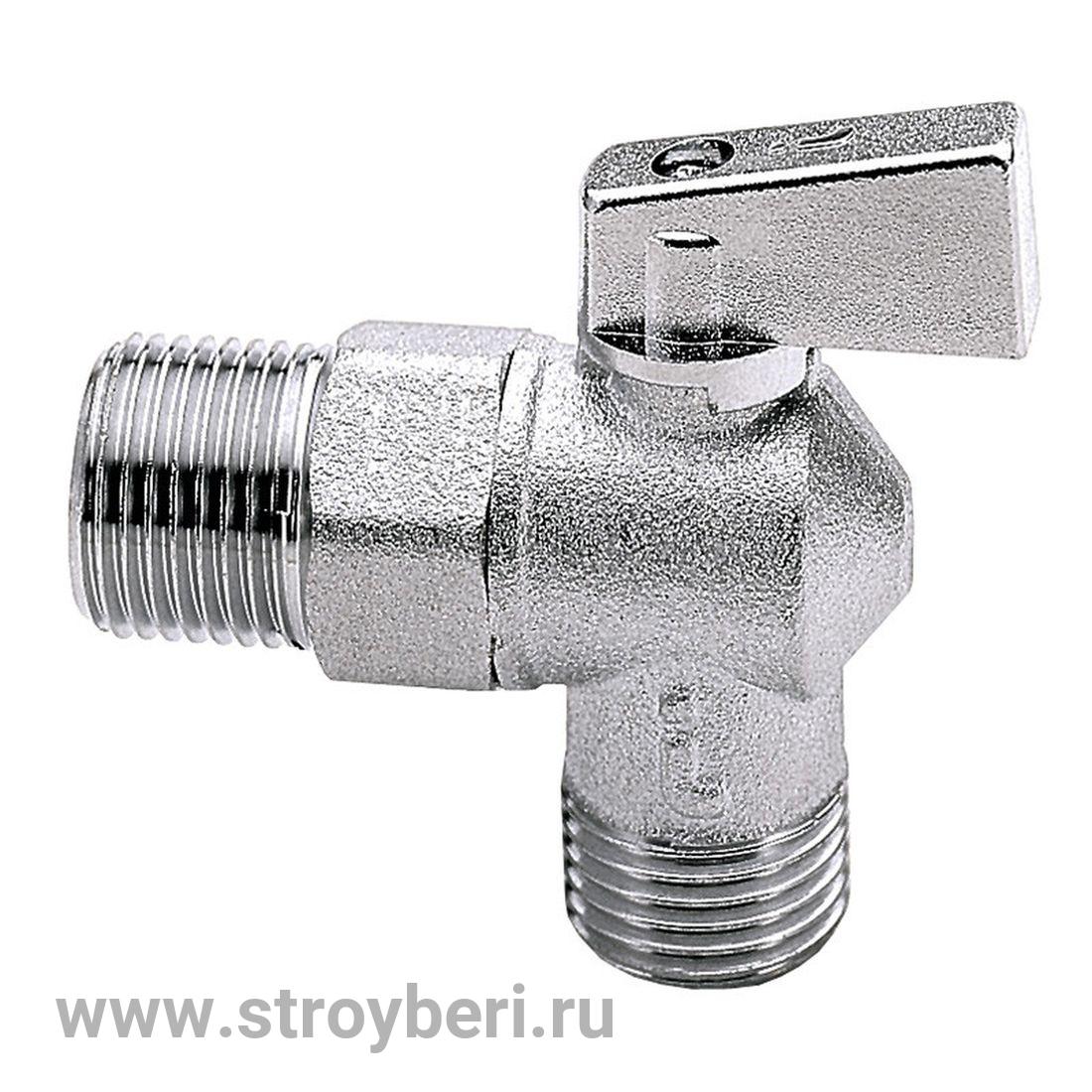 Кран 3-х проходной для стир.машин шаровой 1/2х3/4х1/2 (VT.256.N.04)