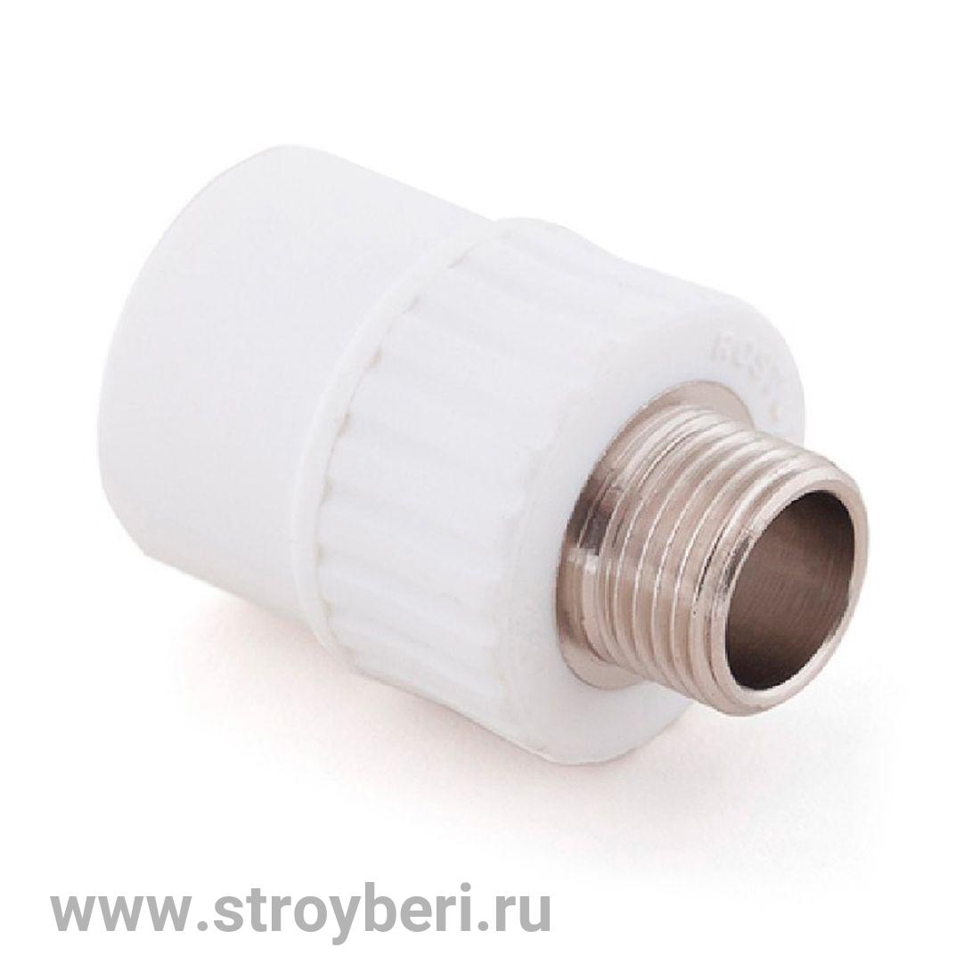 Муфта PPR белая комби.НР 20 х 1/2