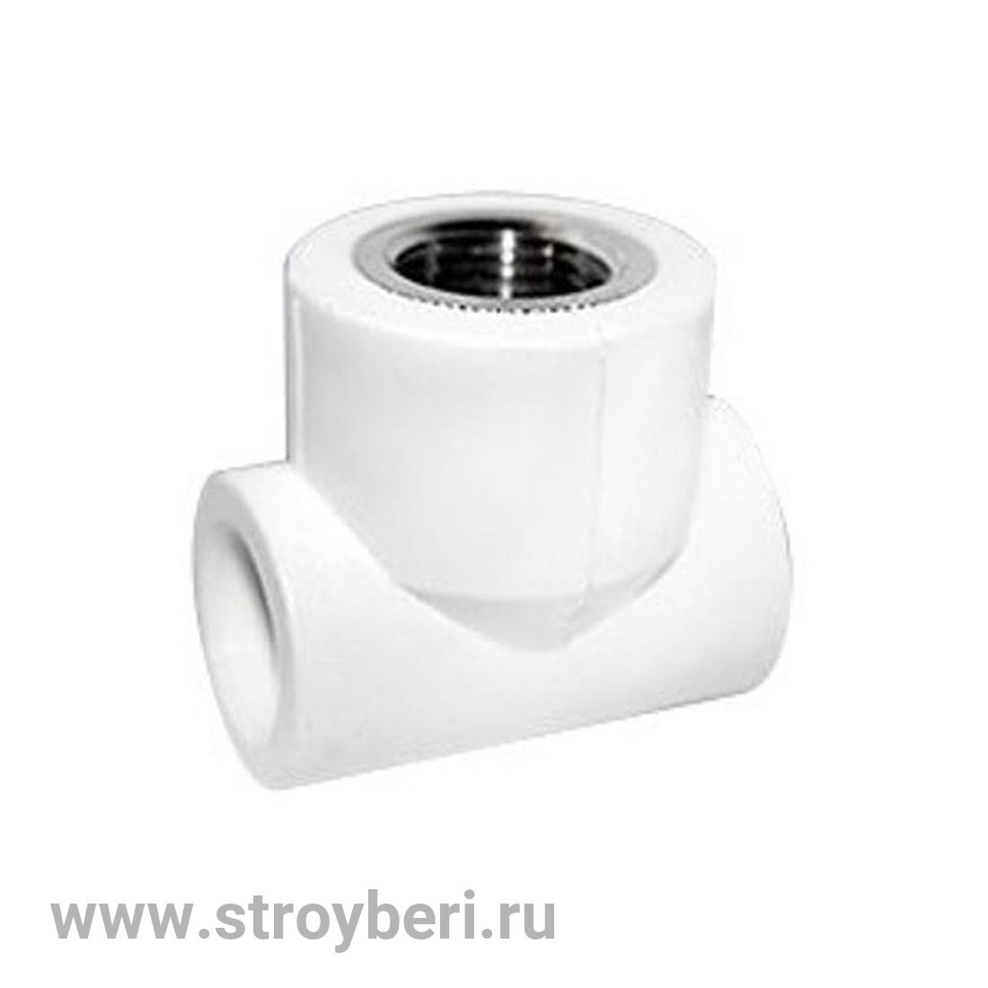 Тройник PPR белый комби.ВР 20 х 3/4