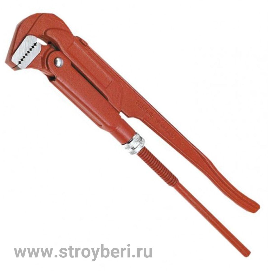 90051 Ключ трубный ПРОФИ CrV 90 градусов 1.0'' (36)