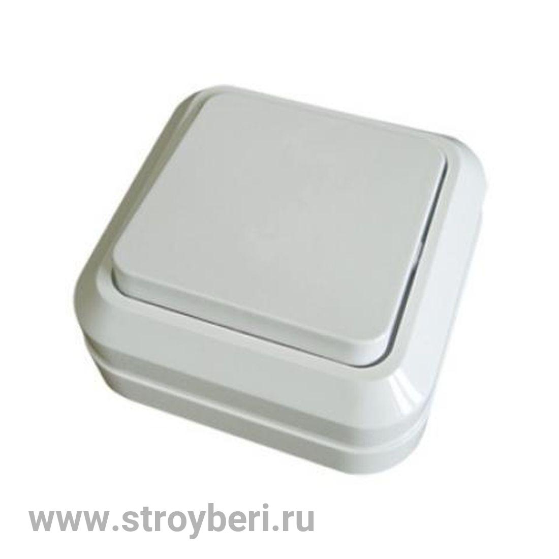 SQ1801-0001 Выключатель 1-кл. открытой установки IP20 10А, белый ''Ладога'' TDM
