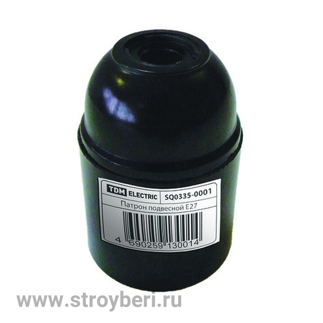 SQ0335-0001 Патрон карболитовый подвесной, Е27, черный, TDM