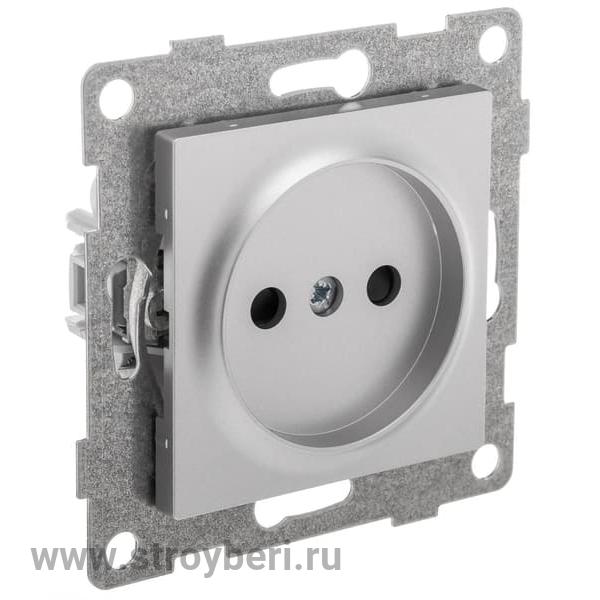 С11Р2-004 GUSI Ugra МЕХАНИЗМ  Роз. 1-ой б/з с з/ш,  скрытая  установка, 16А, 250В. Цвет серебро.