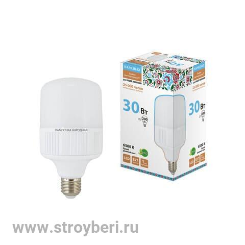 SQ0340-1643 Лампа светодиодная T-30 Вт-230 В-6500 К–E27 (99x168 мм) НАРОДНАЯ