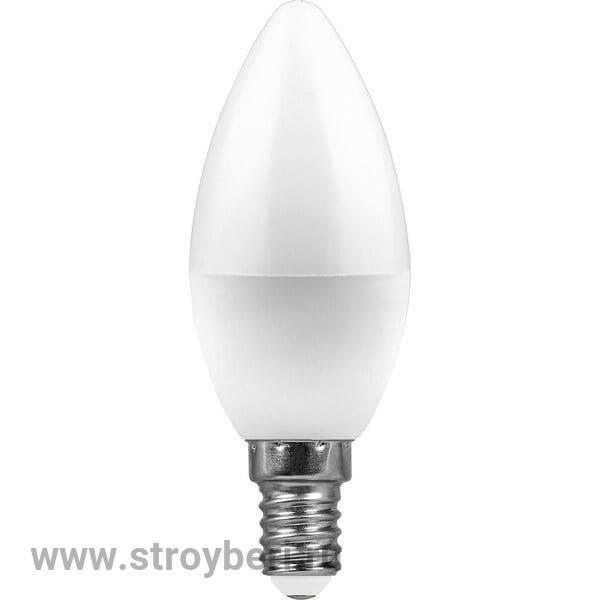 25799 Feron LB-570 E14 9W 4000K 820Lm 230V лампа светодиодная свеча 105*37мм 1/10/100