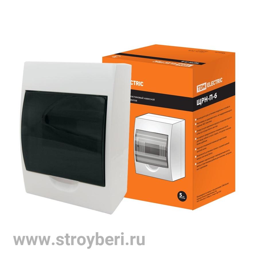 SQ0901-0002 Бокс ЩРН-П-6модулей навесной пластик IP41 TDM