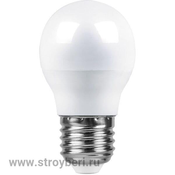 25806 Feron LB-550 E27 9W 6400K 840Lm 230V лампа светодиодная G45 шарик 1/10/100