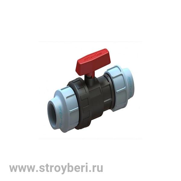 529518 Кран шаровой обжим - обжим 25 - 25 ПЭ PN16 ITAL/SPEKTR