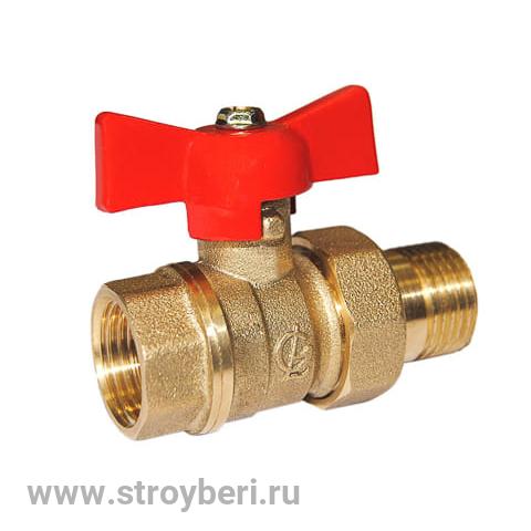 Кран шаровой со сгоном 3/4'' бабочка 11б27п1 Стандарт 232 ГАЛЛОП/PN 40
