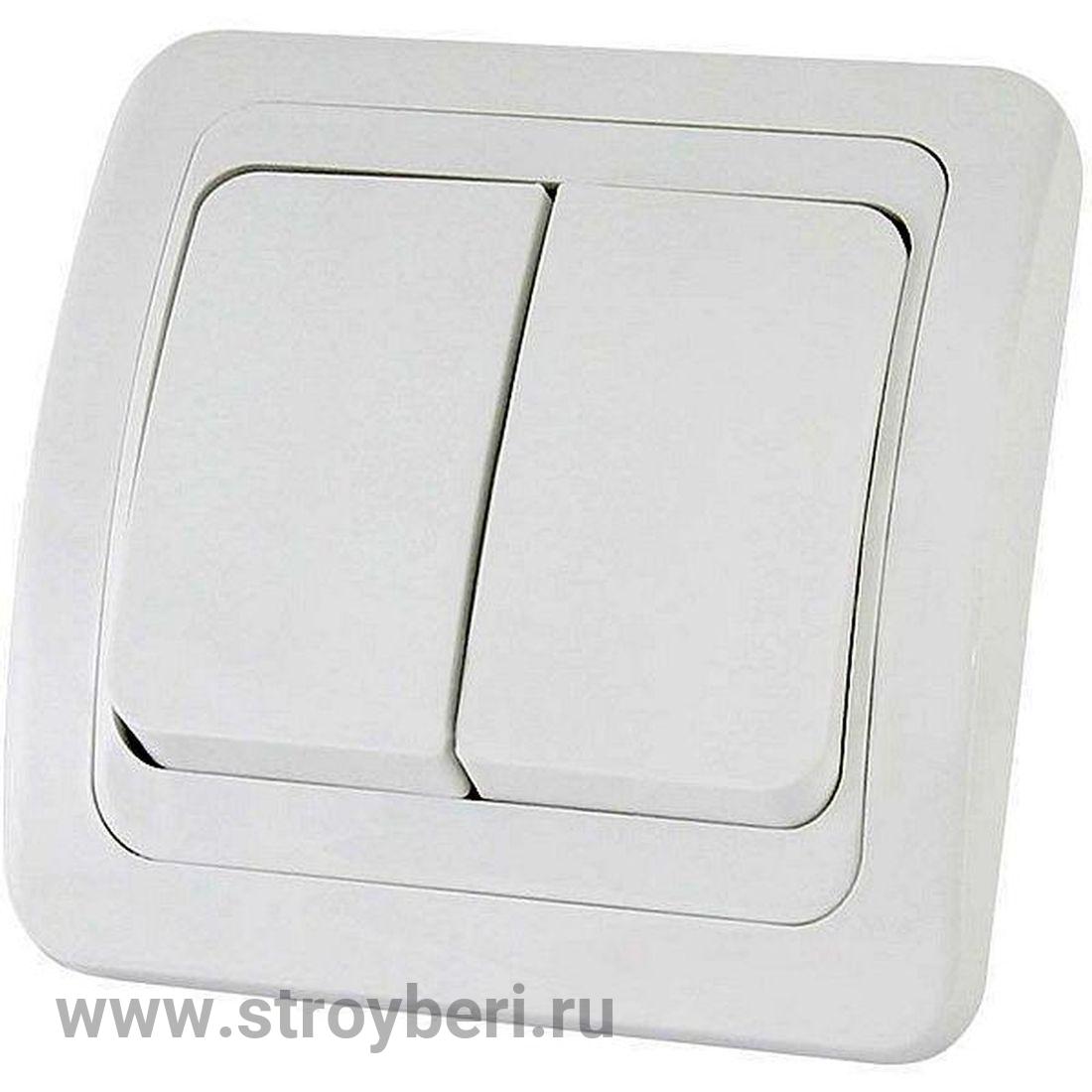 SQ1804-0002 Выключатель 2-кл. 10А белый ''Валдай'' TDM