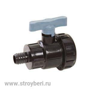 539185 Кран шаровой 3/4 - 1/2 вн/штуцер на р/шл ПЭ PN16 ITAL